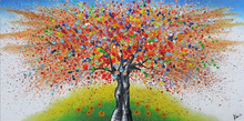 Load image into Gallery viewer, Tree Hand Painted Oil Painting / Canvas Wall Art UK HD07579