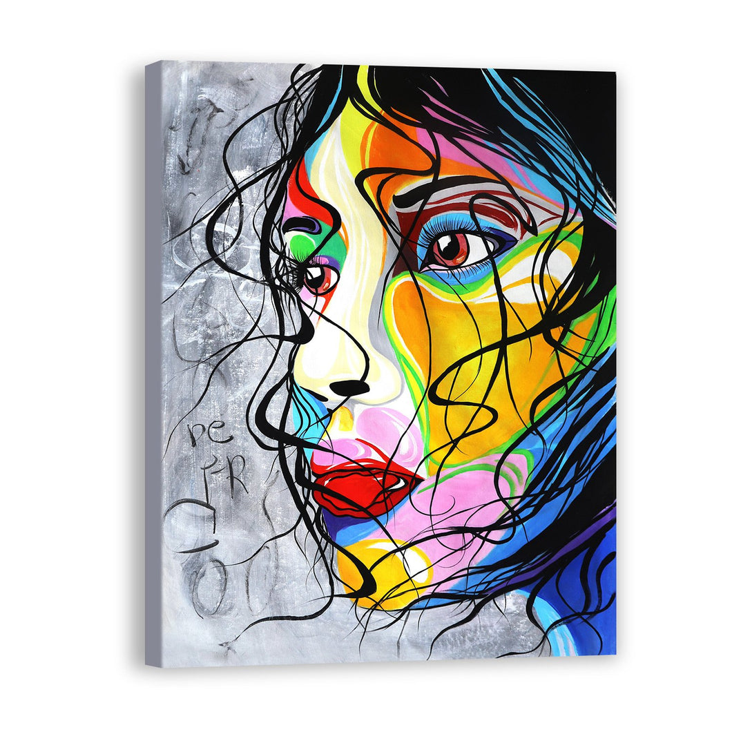 Portrait Woman Hand Painted Oil Painting / Canvas Wall Art UK HD07326
