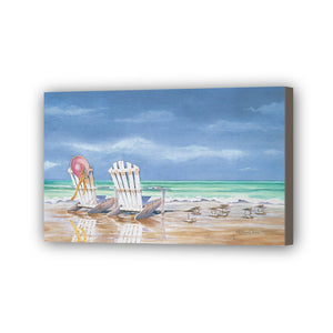 Beach Hand Painted Oil Painting / Canvas Wall Art UK HD010245