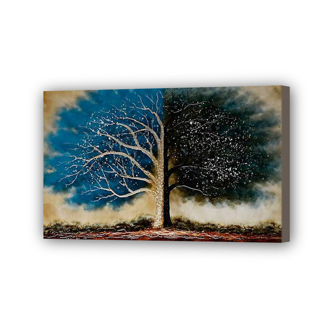 2020 Tree Hand Painted Oil Painting / Canvas Wall Art UK HD010254