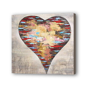 Heart Hand Painted Oil Painting / Canvas Wall Art HD010263
