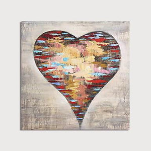 Heart Hand Painted Oil Painting / Canvas Wall Art UK HD010263