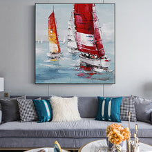 Load image into Gallery viewer, Boat Hand Painted Oil Painting / Canvas Wall Art HD010285
