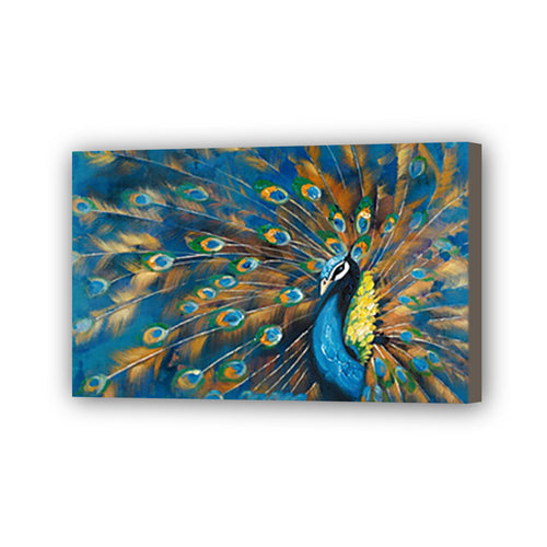 Peacock Hand Painted Oil Painting / Canvas Wall Art UK HD010315