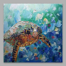 Load image into Gallery viewer, Tortoise Hand Painted Oil Painting / Canvas Wall Art UK HD010420
