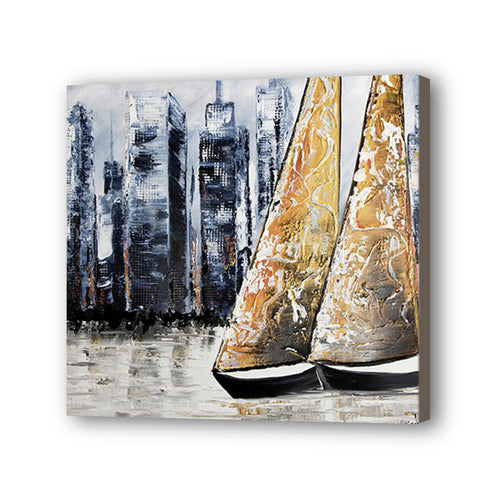 Boat Hand Painted Oil Painting / Canvas Wall Art UK HD010434