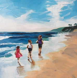 Beach Hand Painted Oil Painting / Canvas Wall Art UK HD010439