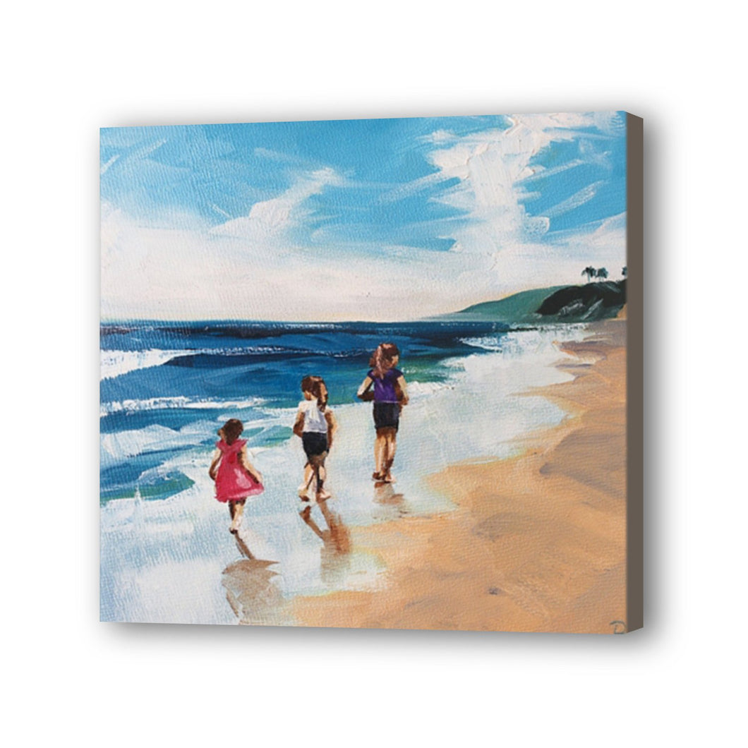 Beach Hand Painted Oil Painting / Canvas Wall Art UK HD010439