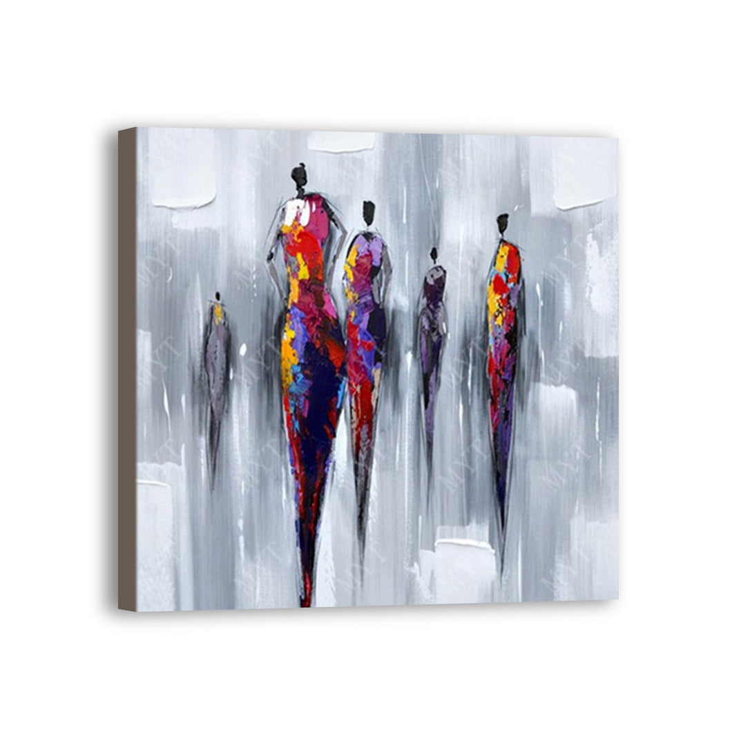 Woman Hand Painted Oil Painting / Canvas Wall Art UK HD010528