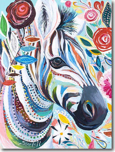 Zebra Hand Painted Oil Painting / Canvas Wall Art UK HD010544