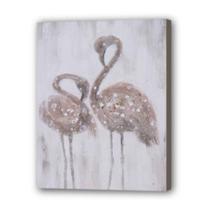 Flamingo Hand Painted Oil Painting / Canvas Wall Art UK HD010555