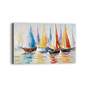 Boat Hand Painted Oil Painting / Canvas Wall Art UK HD010607