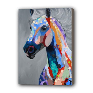 Horse Hand Painted Oil Painting / Canvas Wall Art UK HD010611
