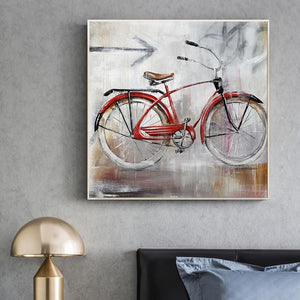 Bicycle Hand Painted Oil Painting / Canvas Wall Art HD010805