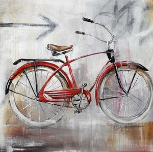 Bicycle Hand Painted Oil Painting / Canvas Wall Art UK HD010805