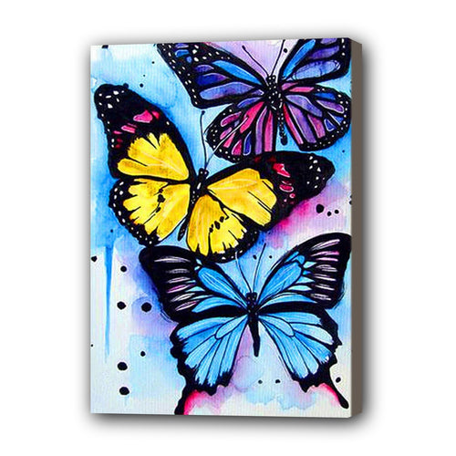 Butterfly Hand Painted Oil Painting / Canvas Wall Art UK HD010911