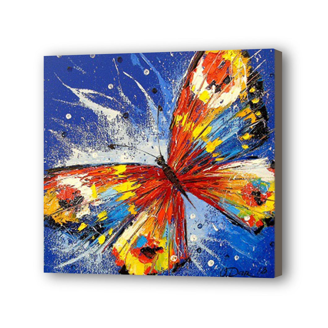 Butterfly Hand Painted Oil Painting / Canvas Wall Art UK HD010915