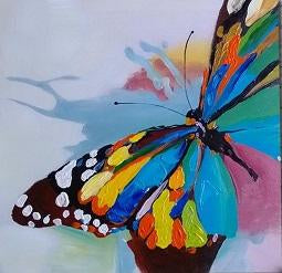 Butterfly Hand Painted Oil Painting / Canvas Wall Art UK HD010922