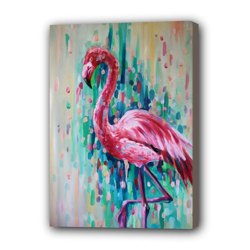 Flamingo Hand Painted Oil Painting / Canvas Wall Art UK HD010928
