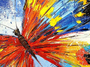 Butterfly Hand Painted Oil Painting / Canvas Wall Art UK HD010934
