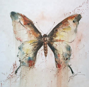Butterfly Hand Painted Oil Painting / Canvas Wall Art UK HD010980