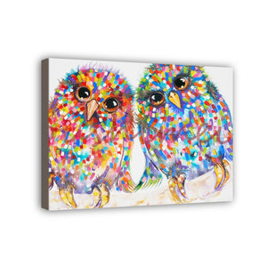 Owl Hand Painted Oil Painting / Canvas Wall Art HD010987