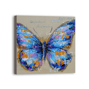 Butterfly Hand Painted Oil Painting / Canvas Wall Art UK HD010990