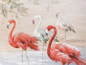 Flamingo Hand Painted Oil Painting / Canvas Wall Art UK HD010991