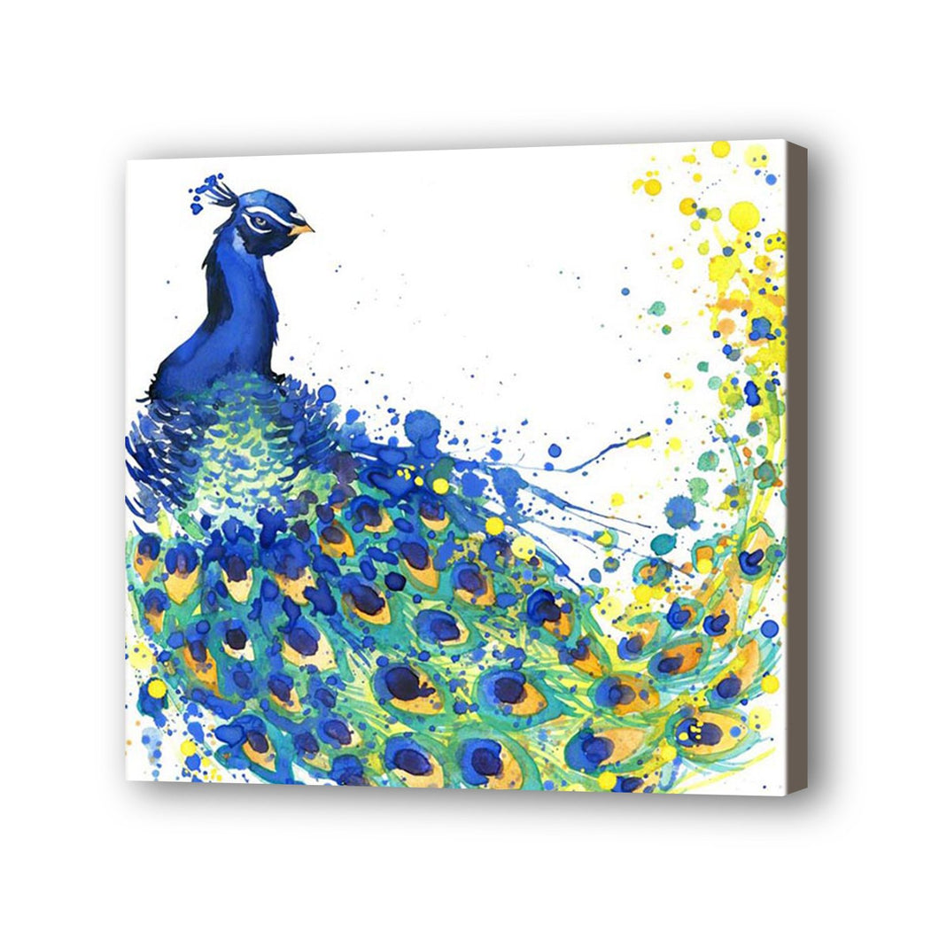 Peacock Hand Painted Oil Painting / Canvas Wall Art UK HD010994