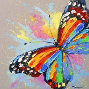 Butterfly Hand Painted Oil Painting / Canvas Wall Art UK HD011017