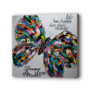 Butterfly Hand Painted Oil Painting / Canvas Wall Art UK HD011042