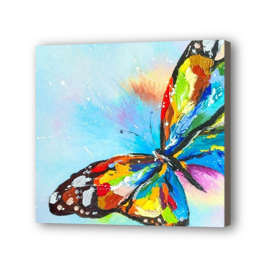 Butterfly Hand Painted Oil Painting / Canvas Wall Art UK HD011067