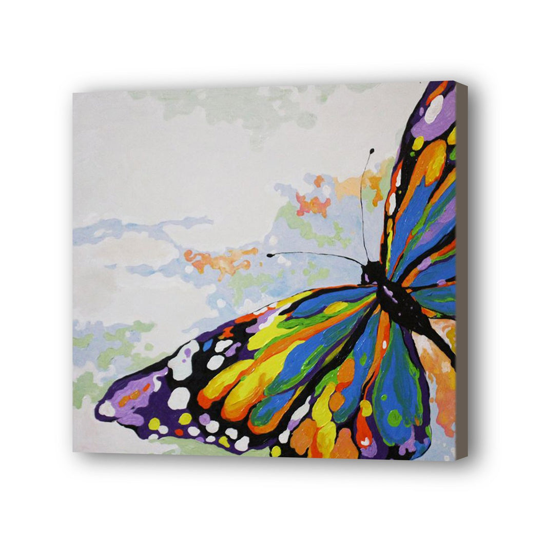 Butterfly Hand Painted Oil Painting / Canvas Wall Art UK HD011079