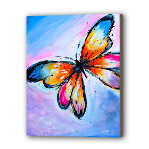 Butterfly Hand Painted Oil Painting / Canvas Wall Art UK HD011091