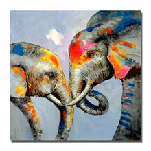 Load image into Gallery viewer, Elephant Hand Painted Oil Painting / Canvas Wall Art UK HD011127
