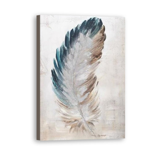 Feather Hand Painted Oil Painting / Canvas Wall Art UK HD011143