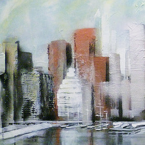 City Hand Painted Oil Painting / Canvas Wall Art HD06593