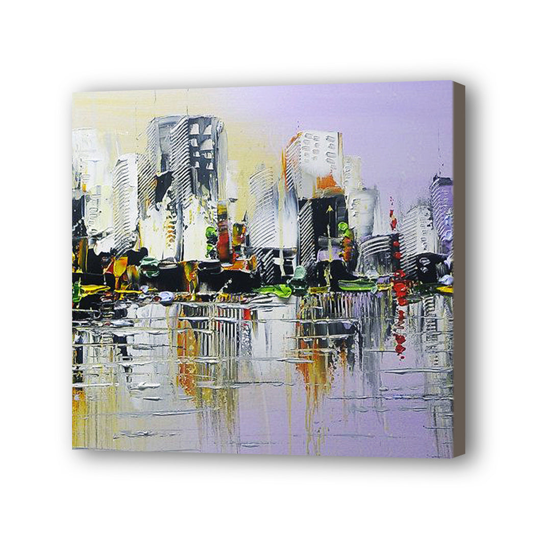City Hand Painted Oil Painting / Canvas Wall Art HD06603