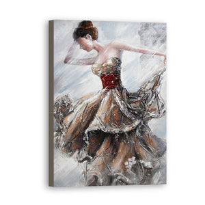 Girl Hand Painted Oil Painting / Canvas Wall Art UK HD06618