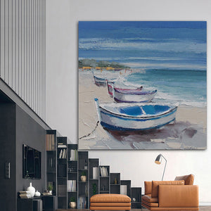 Beach Hand Painted Oil Painting / Canvas Wall Art HD06622