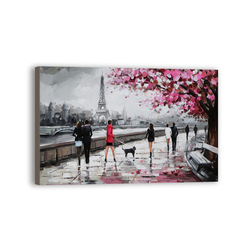 2020 Eiffel Tower Hand Painted Oil Painting / Canvas Wall Art UK HD06630