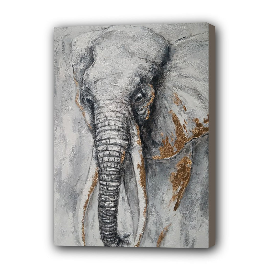 Elephant Hand Painted Oil Painting / Canvas Wall Art UK HD06650