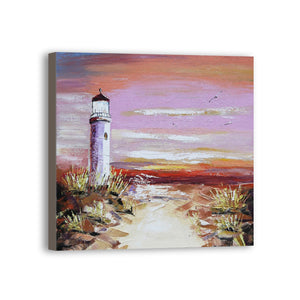 Lighthouse Hand Painted Oil Painting / Canvas Wall Art UK HD06685