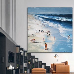 Beach Hand Painted Oil Painting / Canvas Wall Art HD06686
