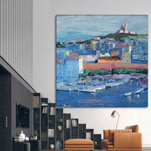Load image into Gallery viewer, New Town Hand Painted Oil Painting / Canvas Wall Art HD06712
