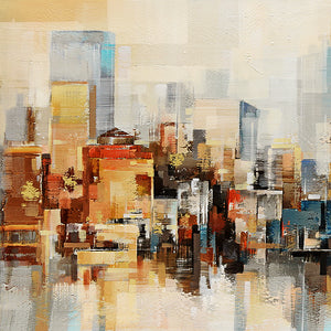 City Hand Painted Oil Painting / Canvas Wall Art HD06717
