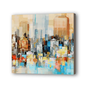 City Hand Painted Oil Painting / Canvas Wall Art HD06718
