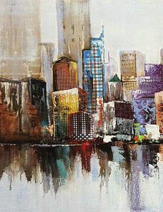 City Hand Painted Oil Painting / Canvas Wall Art UK HD06727