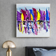 Load image into Gallery viewer, Abstract Art Boat Hand Painted Oil Painting / Canvas Wall Art HD06739
