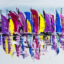 Load image into Gallery viewer, Abstract Art Boat Hand Painted Oil Painting / Canvas Wall Art UK HD06739
